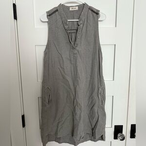 Bella Dahl Charcoal Sleeveless Linen Dress EUC (Worn Once)